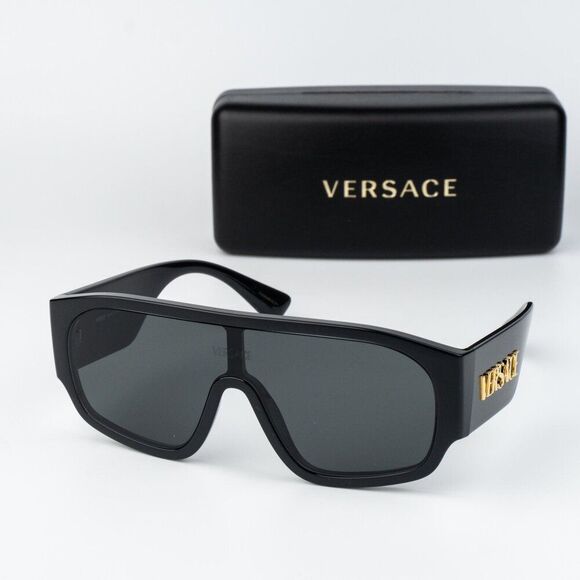 Versace Women Sunglasses Black Dark Grey Pilot VE4439 GB1/87 NEW AUTHENTIC main image 9